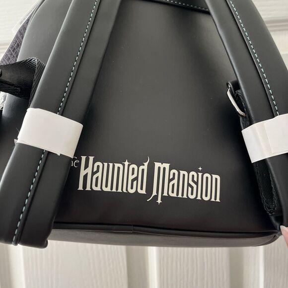 Disney Parks Loungefly Haunted Mansion Backpack Hatbox Ghost Glow In The Dark - Picture 6 of 16